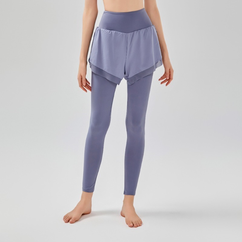 Women Fake Two Pieces Leggings - Outdoor Sport Leggings 评论和价格