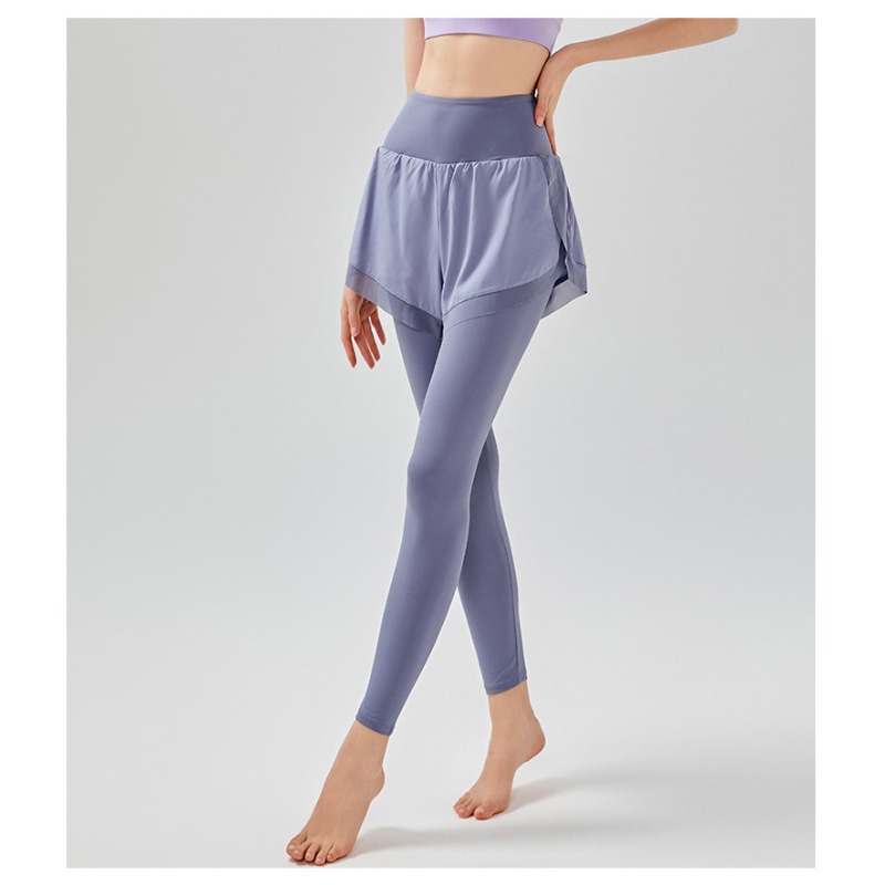 Women Fake Two Pieces Leggings - Outdoor Sport Leggings 评论和价格