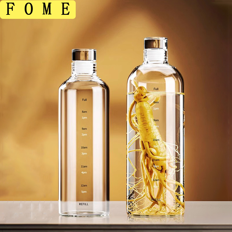 FOME 500/750/1000ml Glass Spor - Outdoor Sport Glass Water Bottle 评论和价格