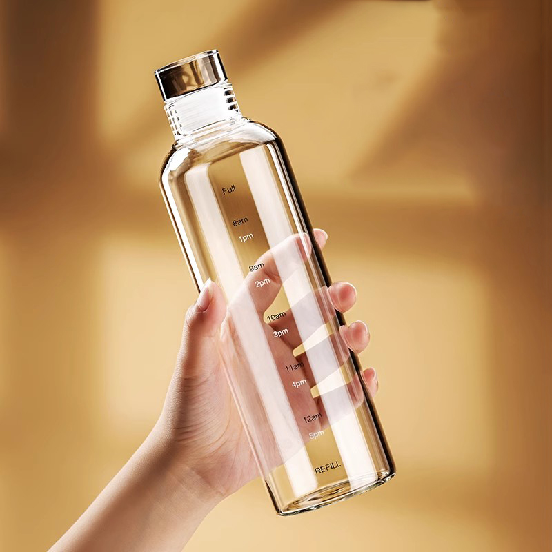 FOME 500/750/1000ml Glass Spor - Outdoor Sport Glass Water Bottle 评论和价格